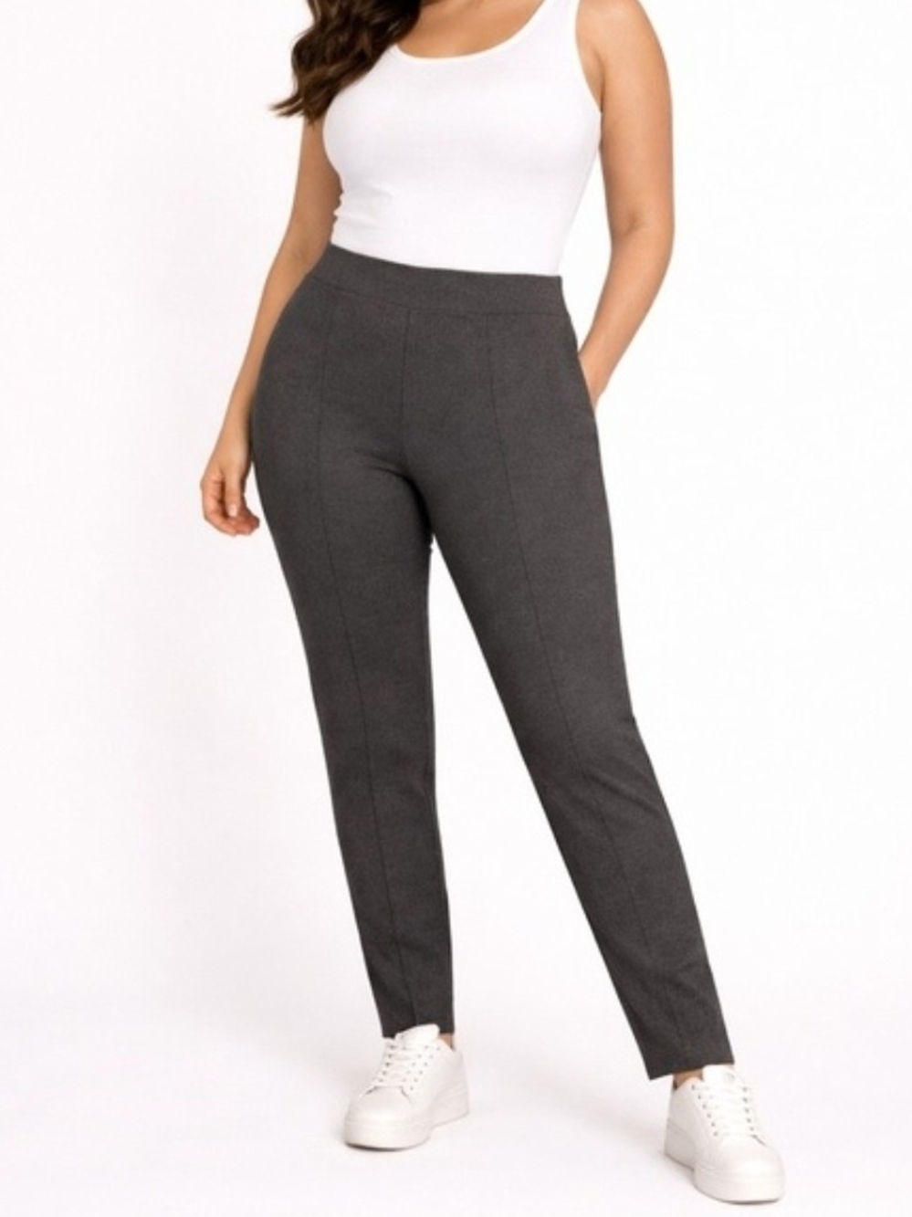 Old Navy Charcoal Slim Ankle Pants